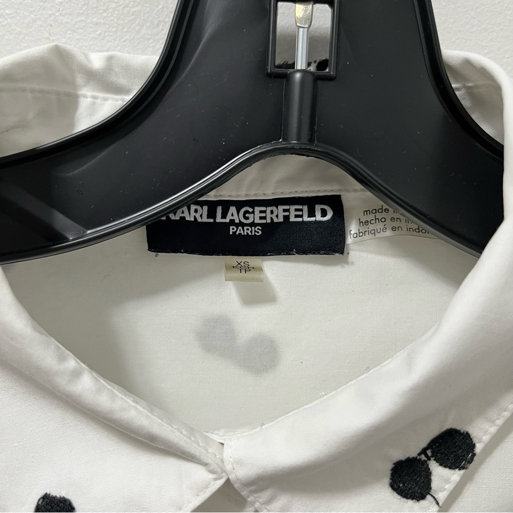 KARL LAGERFELD PARIS Sunglasses
Embroidered Cotton Button-Down Shirt - Picture 4 of 13